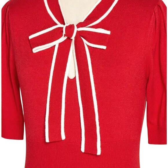MODCLOTH 'Bow' Thyself Tie-Neck Knit Top Size 4X New with Tag - Picture 3 of 6